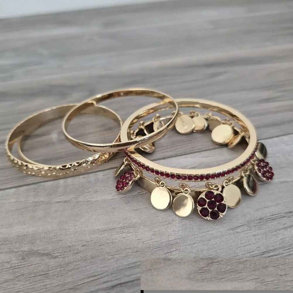 I.N.C. International Concepts Gold-Tone 5-Pc. Set Charm Bangle Bracelets